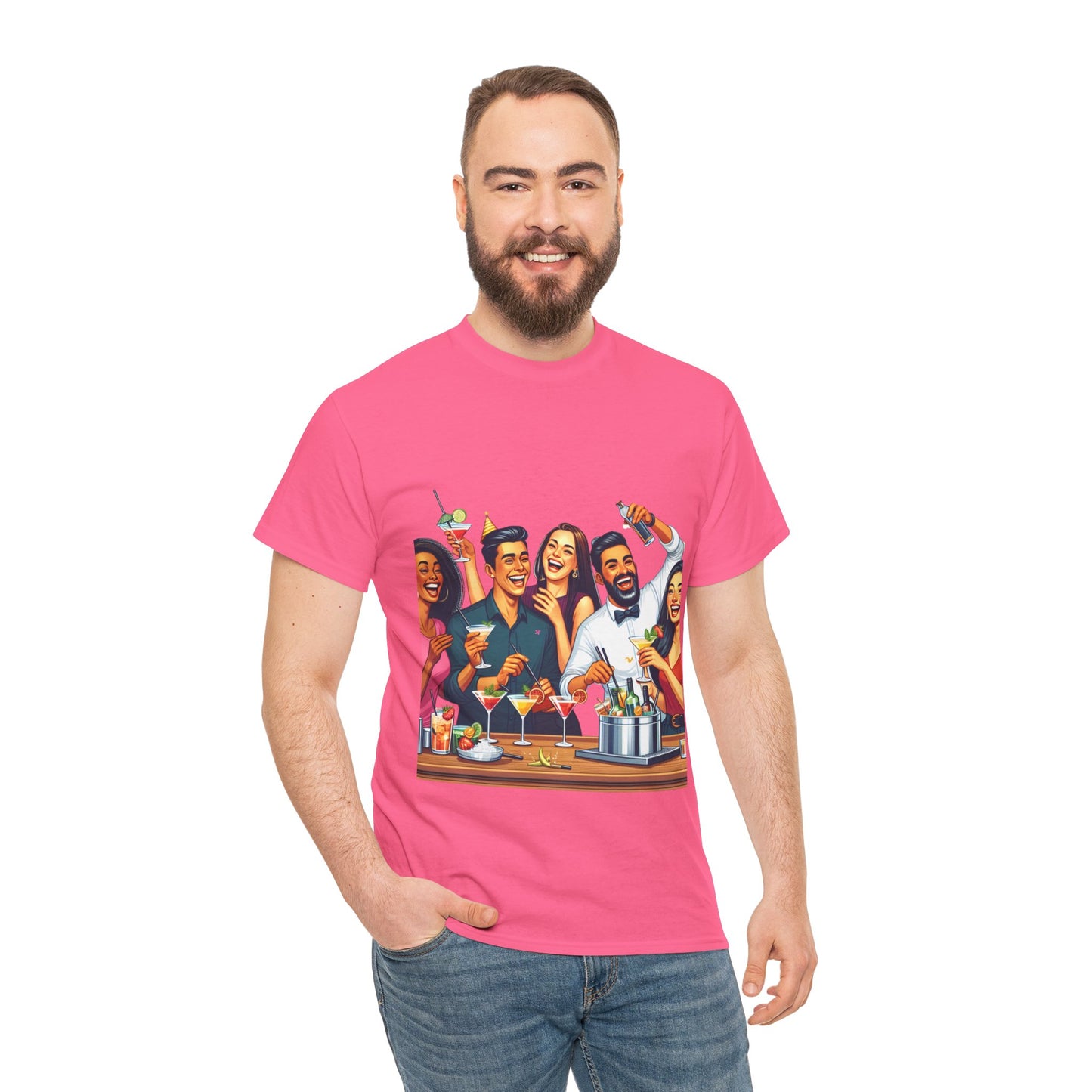 Hustle League Unisex Heavy Cotton Tee - Celebrate Friendship & Fun Nights Out