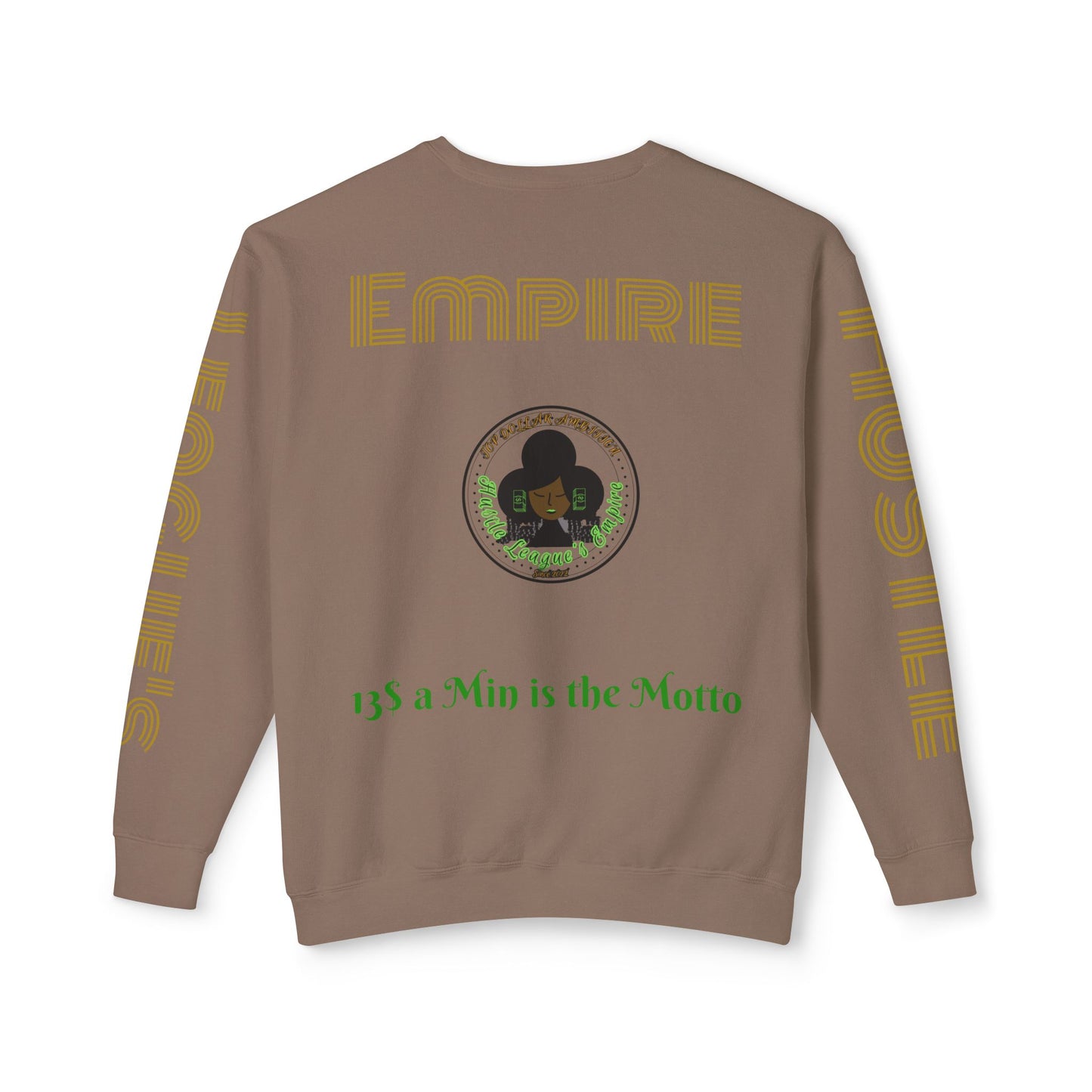 Sudadera unisex ligera con cuello redondo de HLE: de iniciar incendios a construir imperios