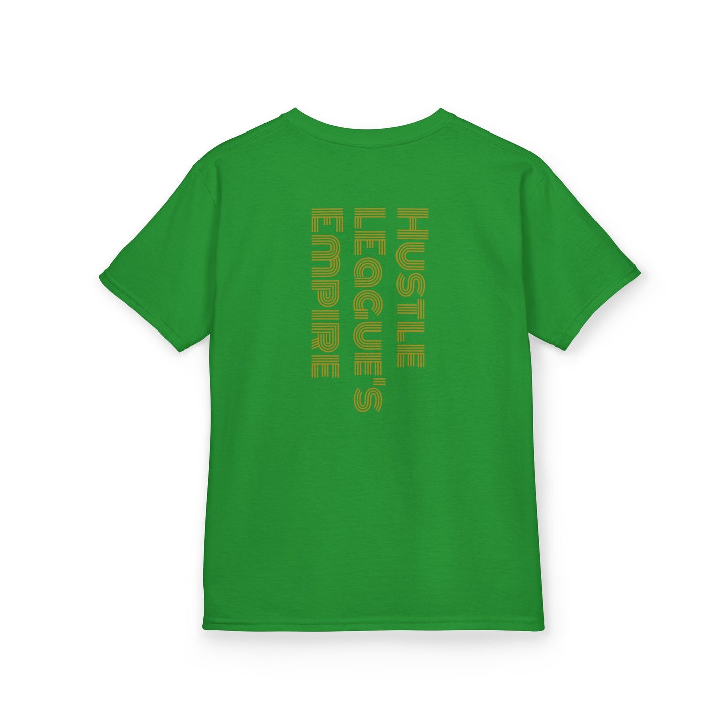 Kids Heavy Cotton™ Tee - Heart Design & Hustle Empire Quote Tee for Young Trendsetters