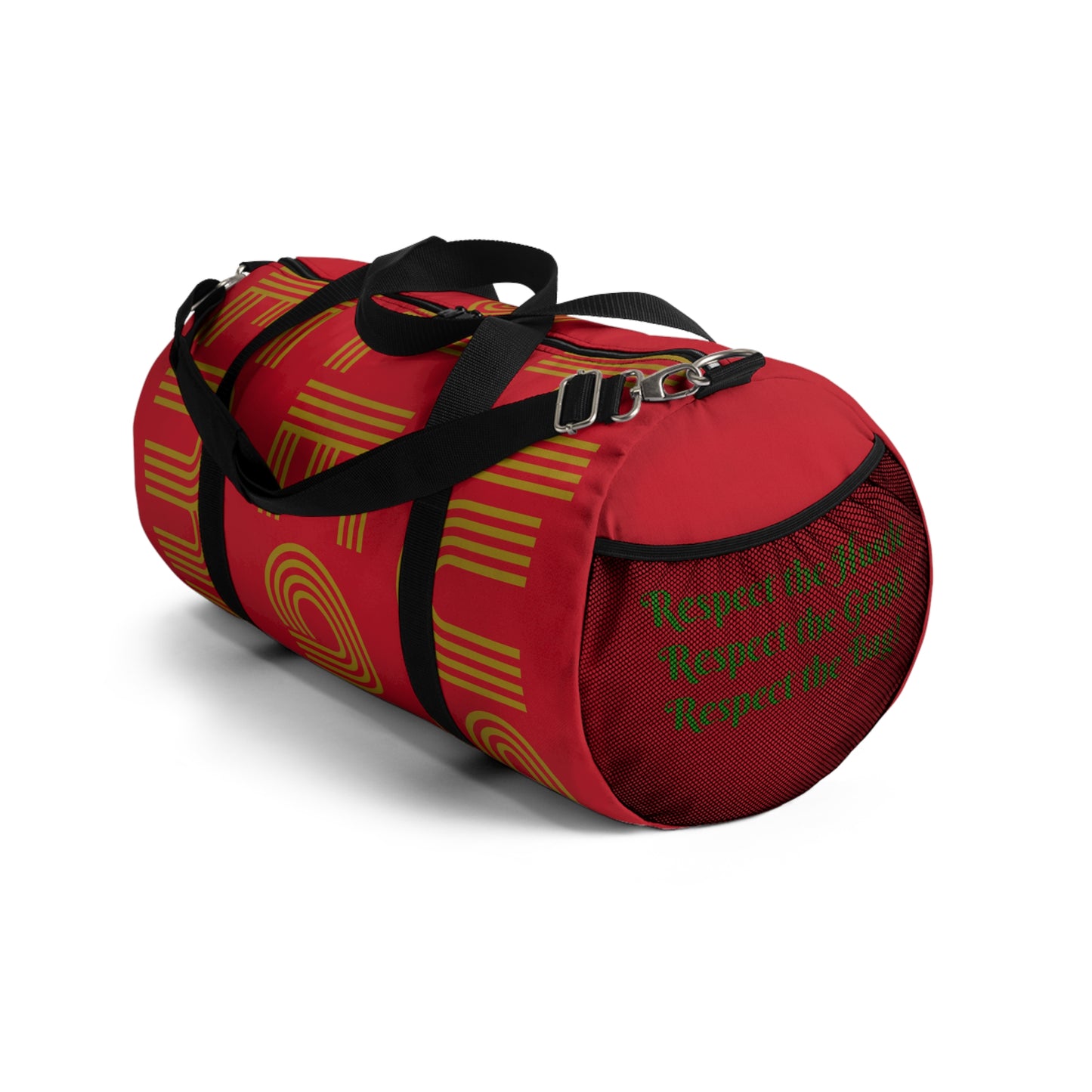 Red HLE Black Duffel Bag- Perfect for Travel and Gym