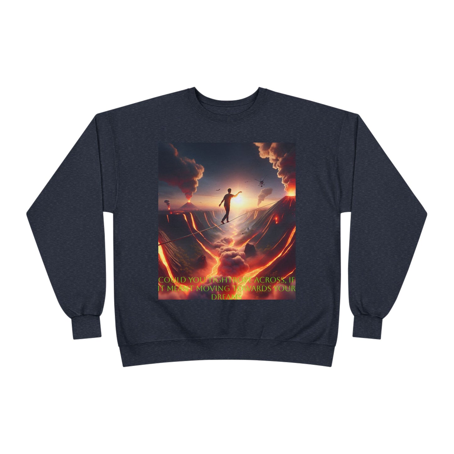 Hustle League's Empire Unisex EcoSmart Crewneck Sweatshirt - Motivational Vintage Style