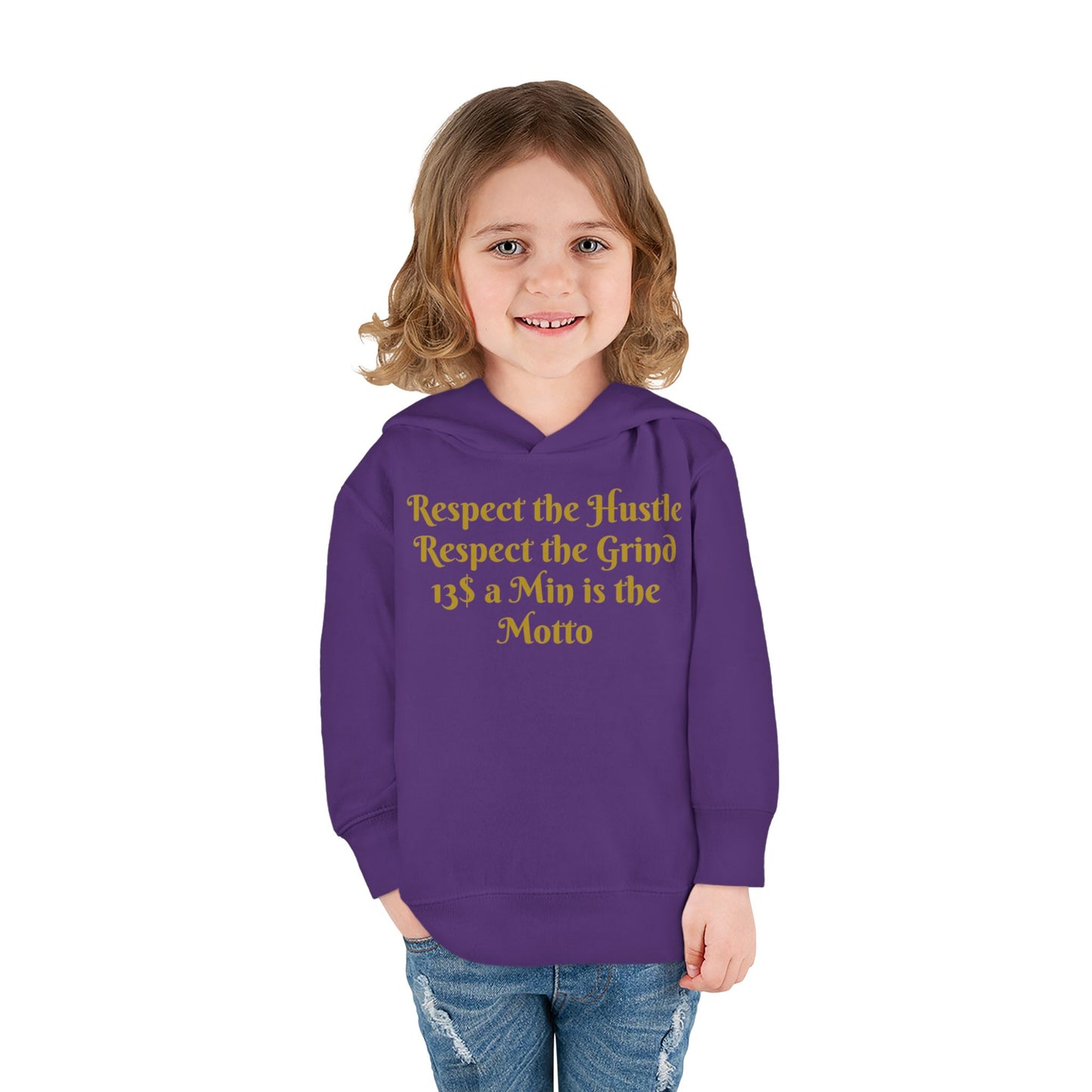 HLE Toddler Fleece Hoodie - "Respect the Hustle" Inspirational Design