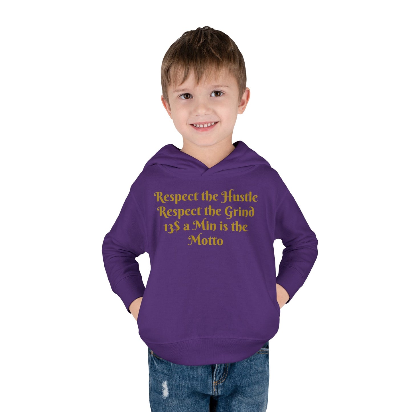 HLE Toddler Fleece Hoodie - "Respect the Hustle" Inspirational Design