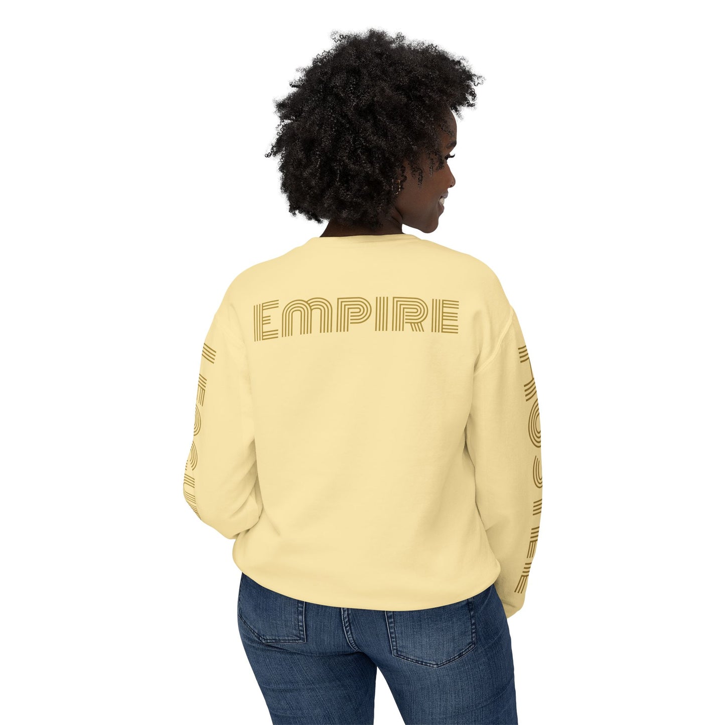 Unisex Lightweight Crewneck Sweatshirt - 'Empire Hustle' Urban Art Design