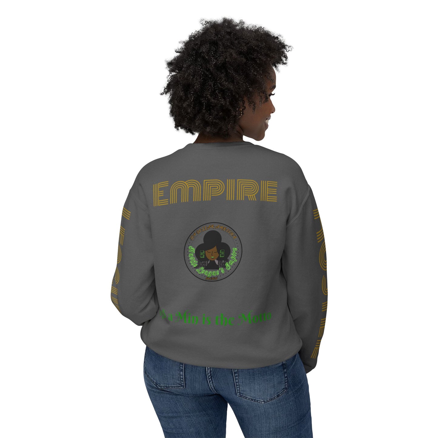 Sudadera unisex ligera con cuello redondo de HLE: de iniciar incendios a construir imperios