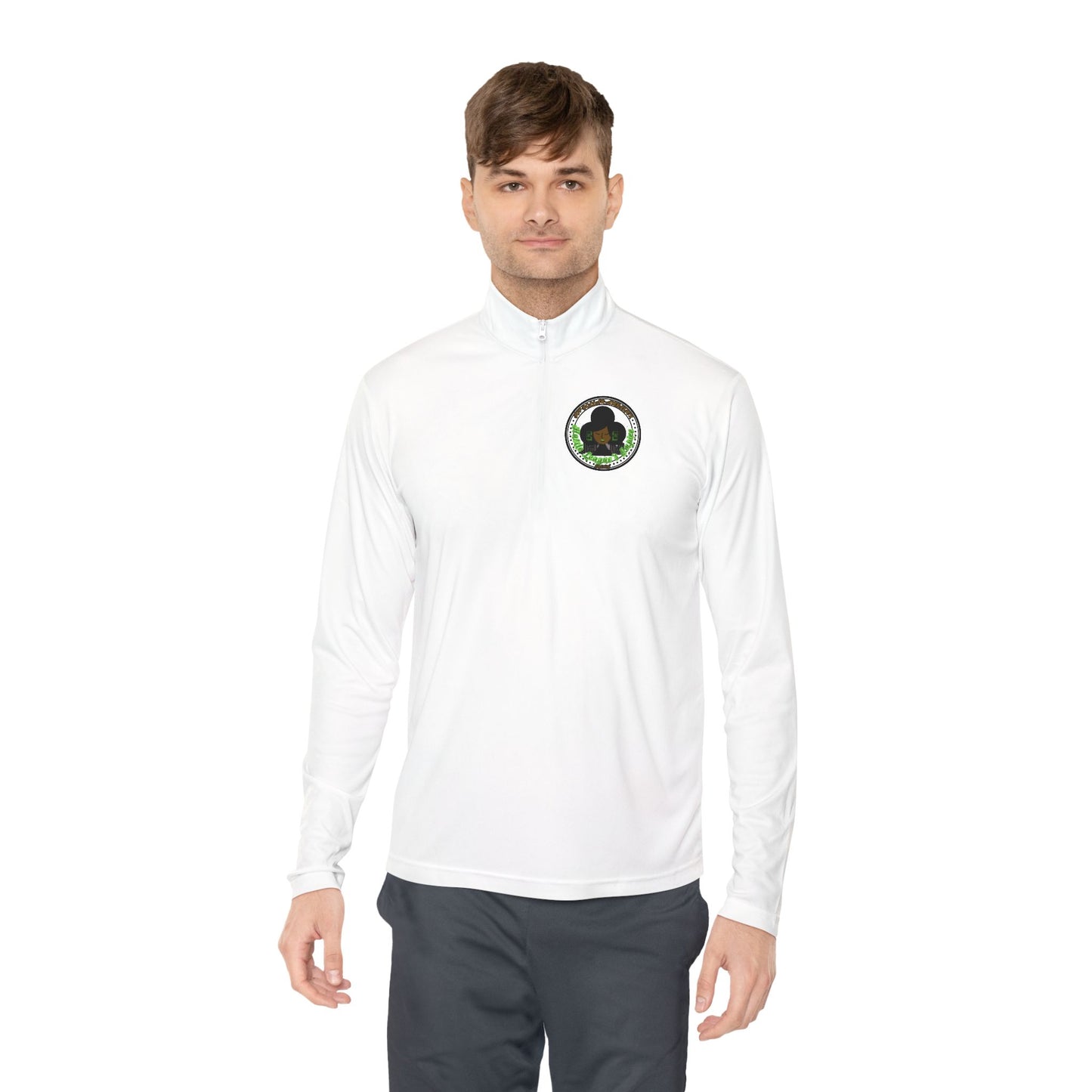 Unisex Quarter-Zip Pullover - Hustle Empire with Motivational Quotes