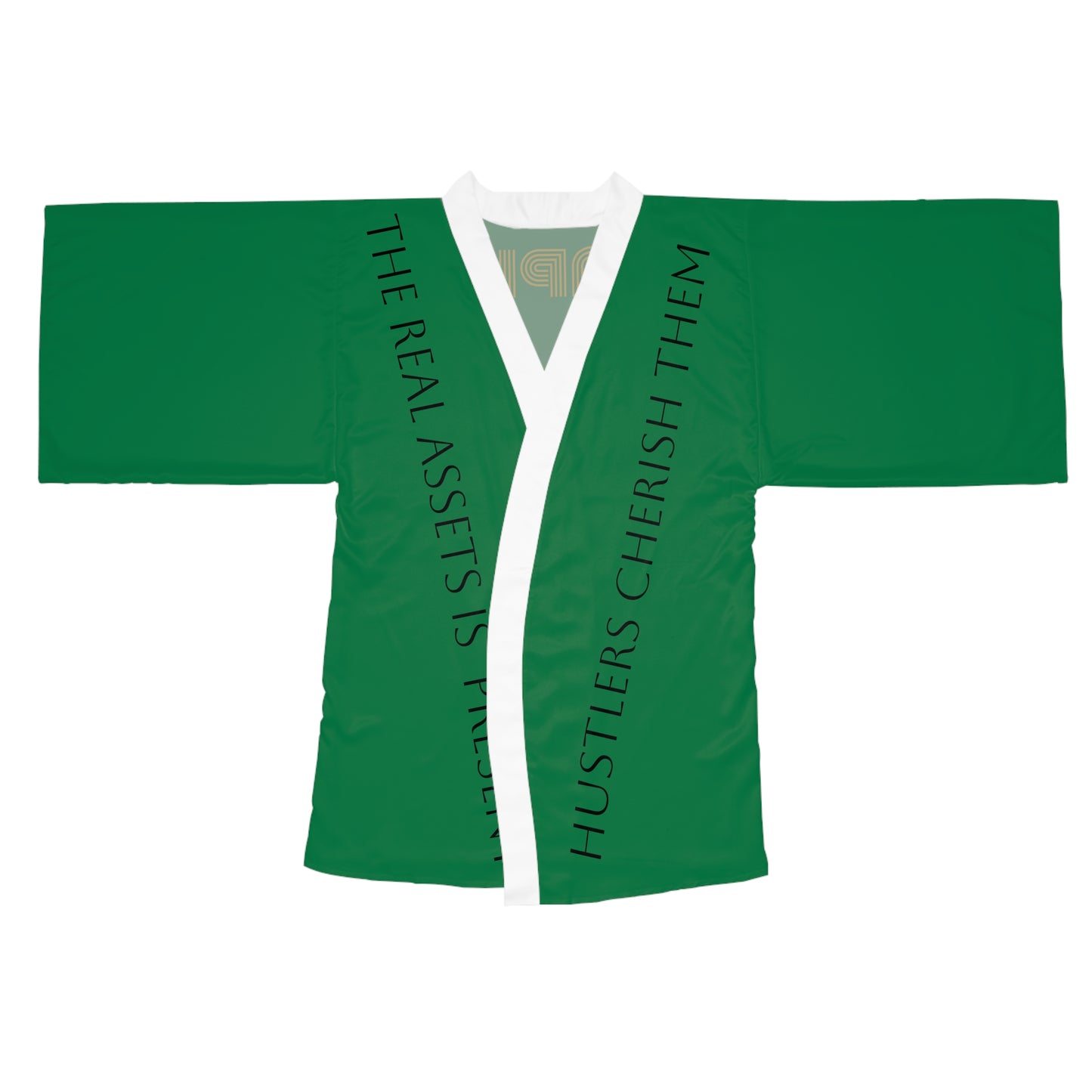 Kimono verde oscuro de manga larga HLE - Los emprendedores los aprecian - Respetan el ajetreo - Perfecto para la relajación y el cuidado personal