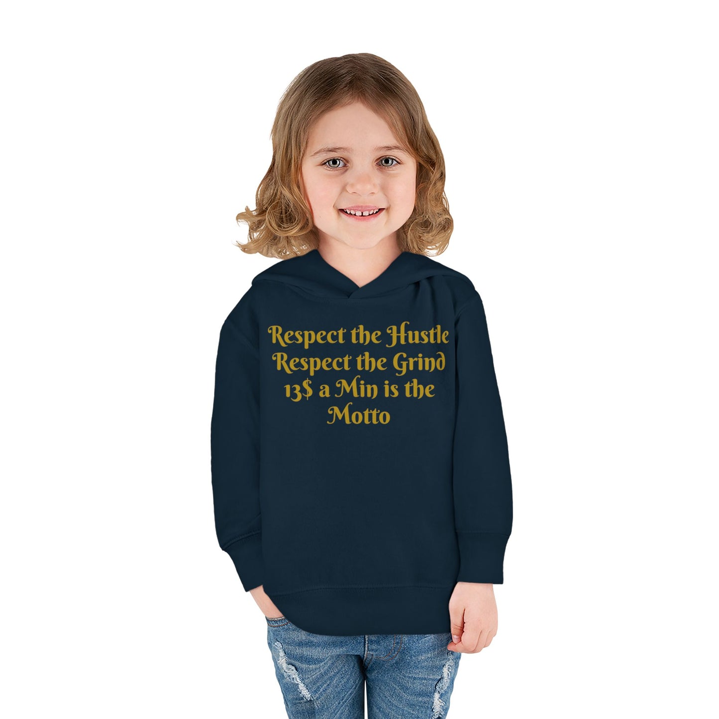 HLE Toddler Fleece Hoodie - "Respect the Hustle" Inspirational Design
