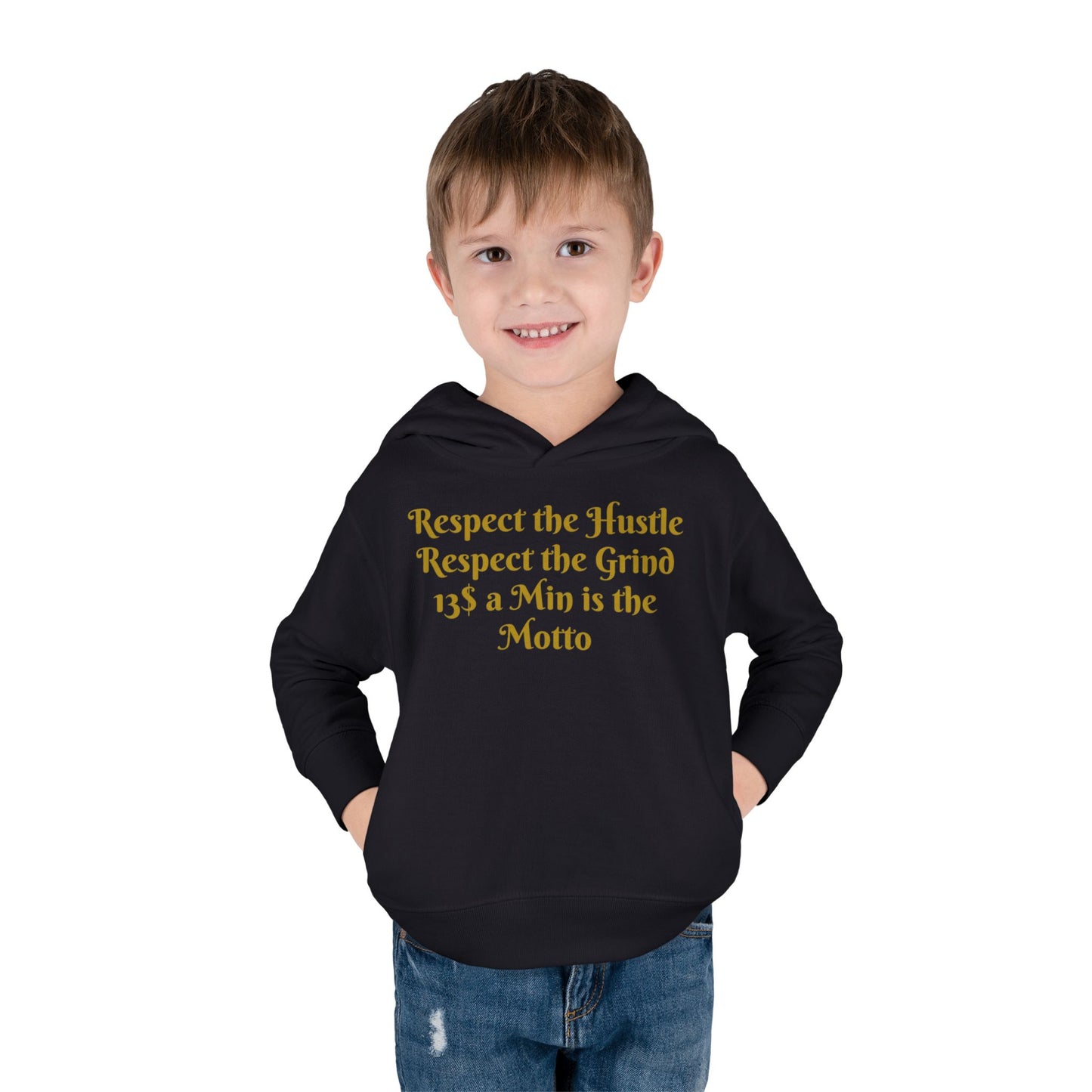 HLE Toddler Fleece Hoodie - "Respect the Hustle" Inspirational Design