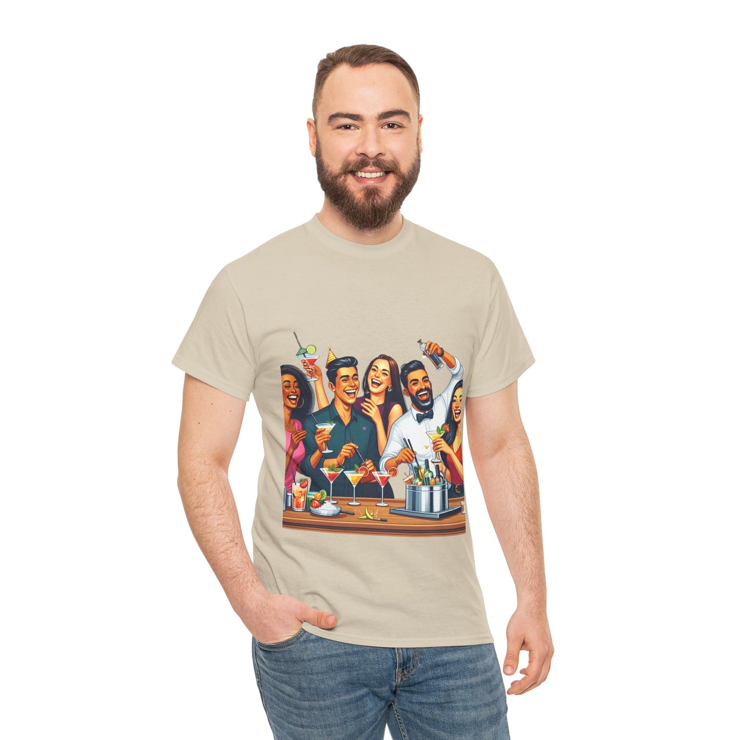 Hustle League Unisex Heavy Cotton Tee - Celebrate Friendship & Fun Nights Out