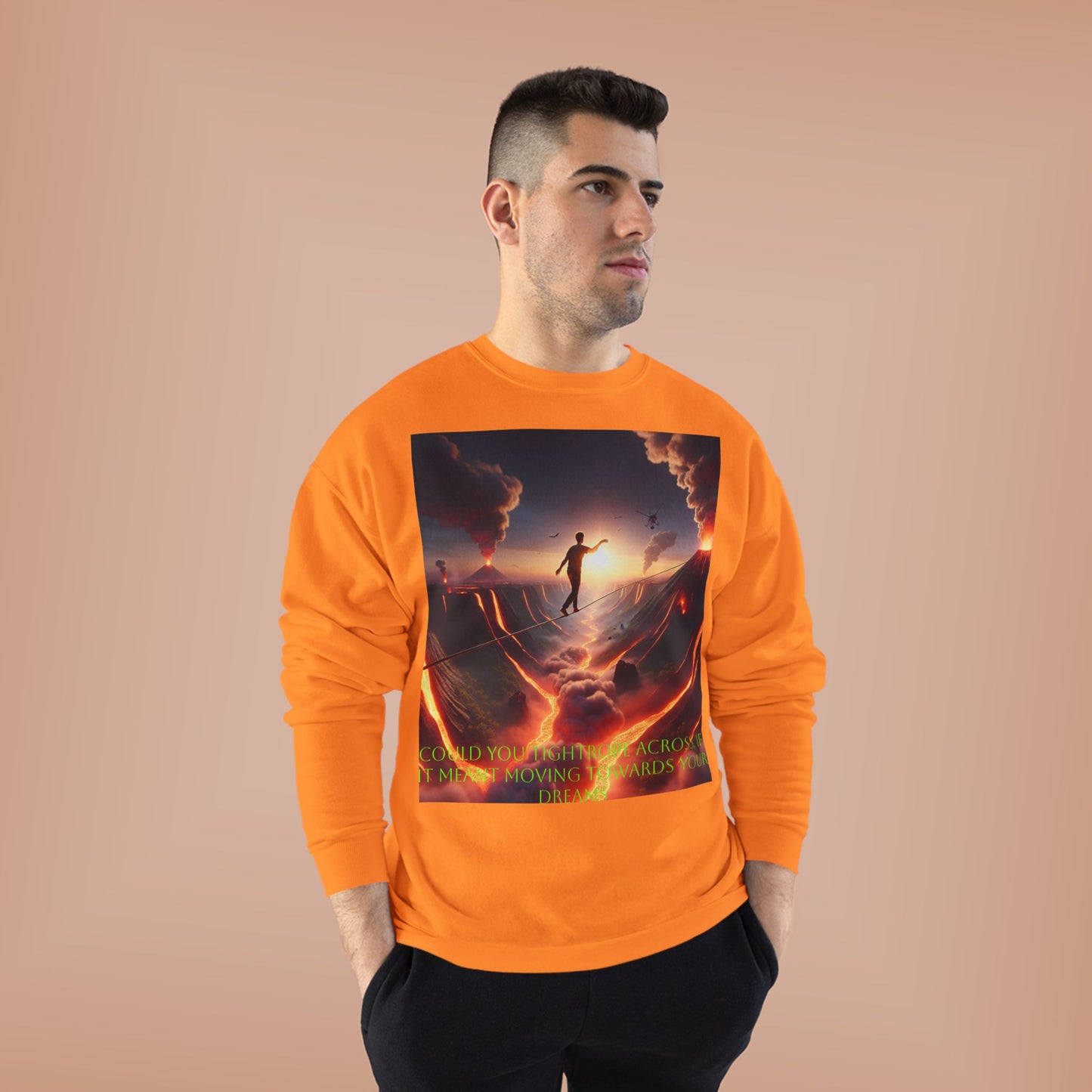 Hustle League's Empire Unisex EcoSmart Crewneck Sweatshirt - Motivational Vintage Style