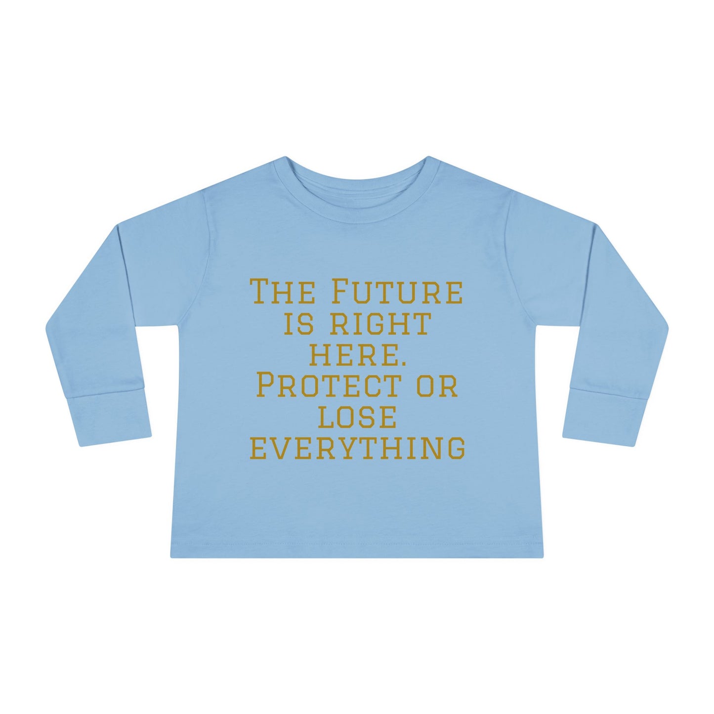 Camiseta de manga larga para niños pequeños: "El futuro está aquí" y "El imperio de la Hustle League"