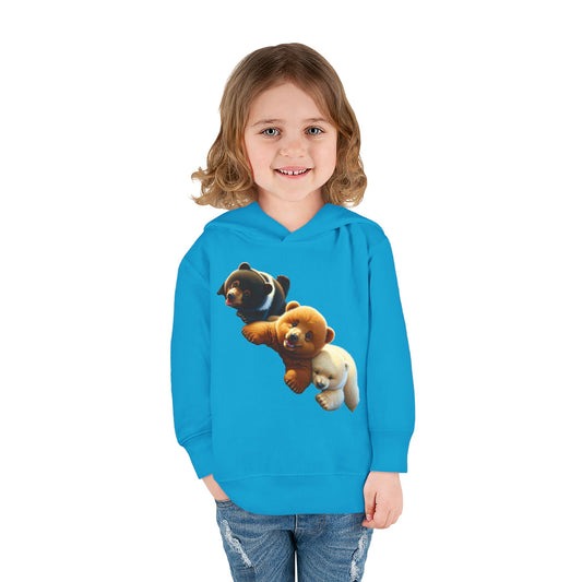 Sudadera con capucha para niños pequeños con diseño de oso adorable: jersey de polar acogedor con diseño "Hustle"