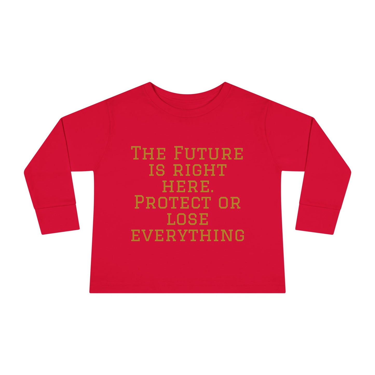Camiseta de manga larga para niños pequeños: "El futuro está aquí" y "El imperio de la Hustle League"