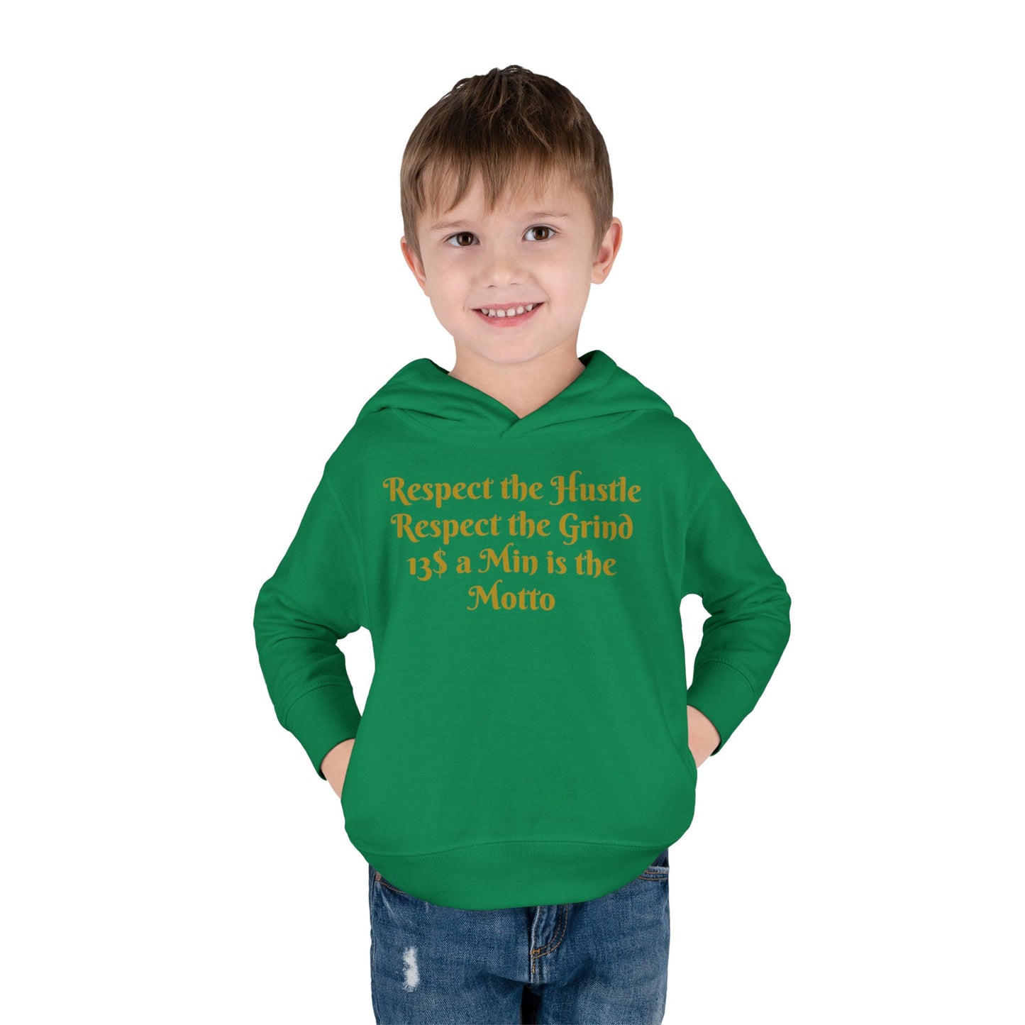 HLE Toddler Fleece Hoodie - "Respect the Hustle" Inspirational Design