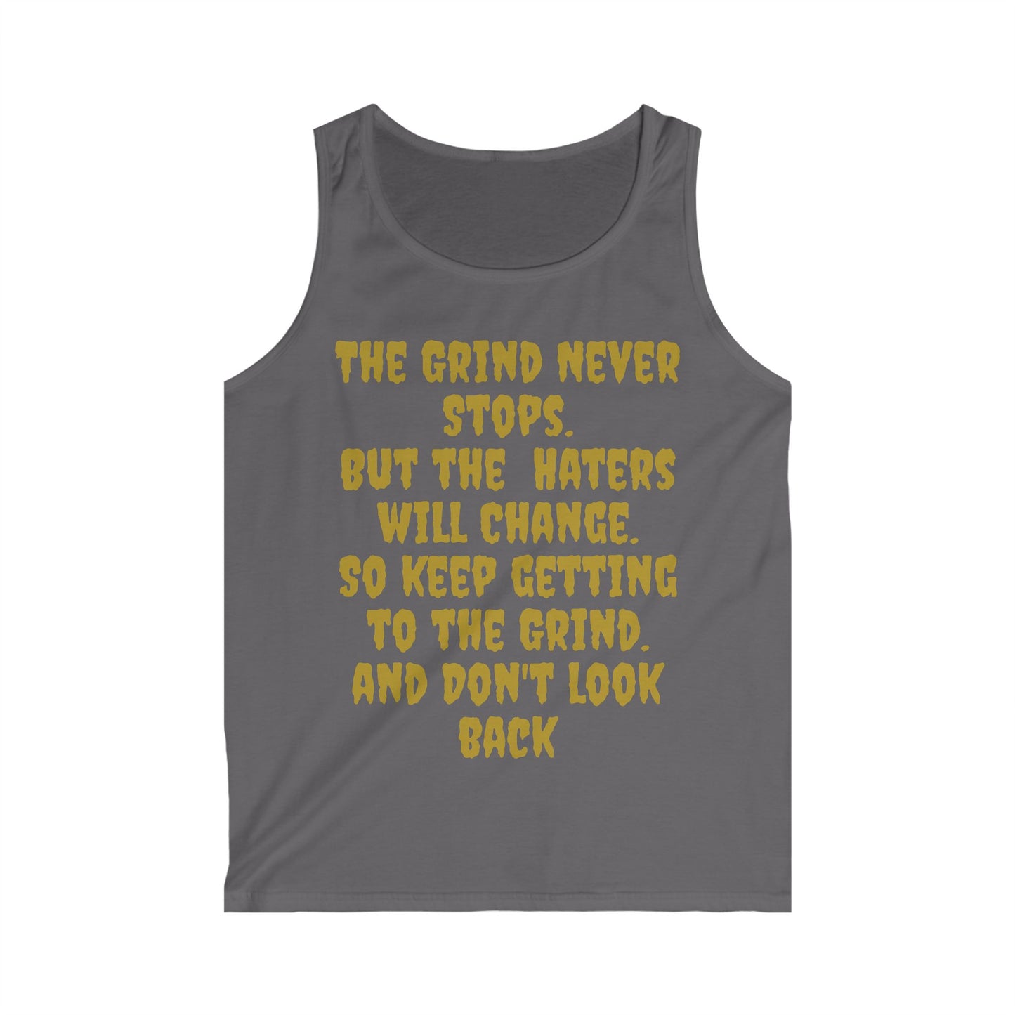 Motivational Hustle Men's Tank Top - The Grind Never Stops