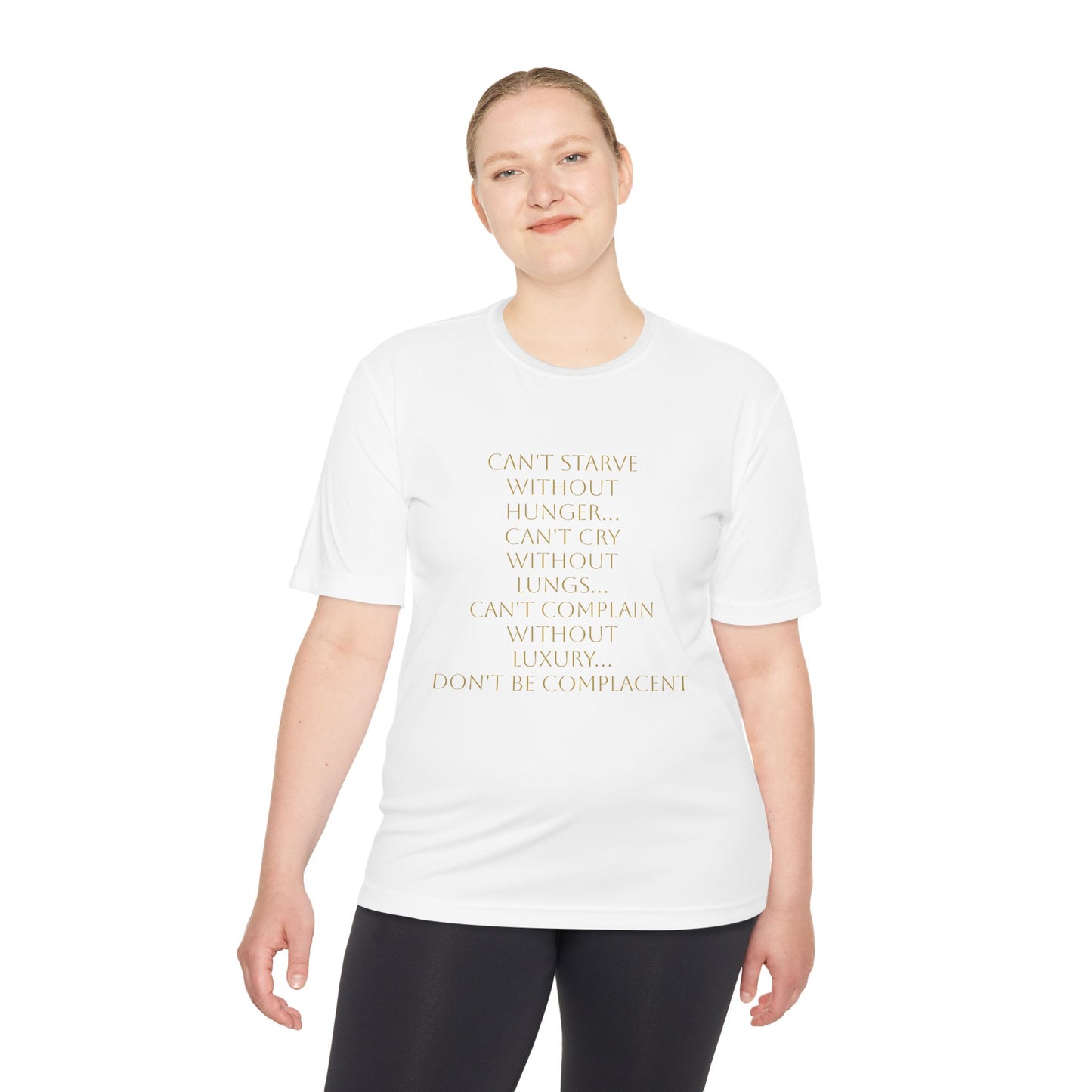 Camiseta unisex absorbente de humedad HLE - Camiseta con cita inspiradora