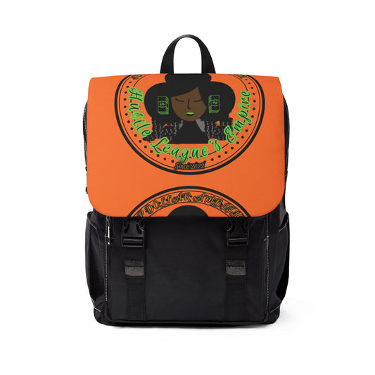 Mochila informal de hombro en color naranja vibrante - Diseño HLE audaz
