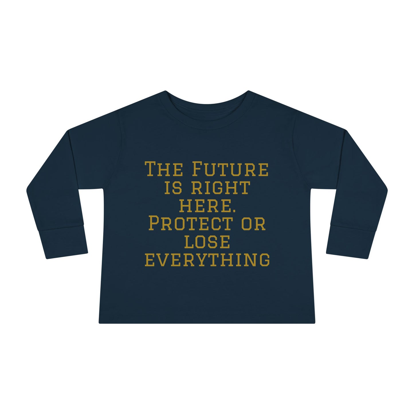 Camiseta de manga larga para niños pequeños: "El futuro está aquí" y "El imperio de la Hustle League"