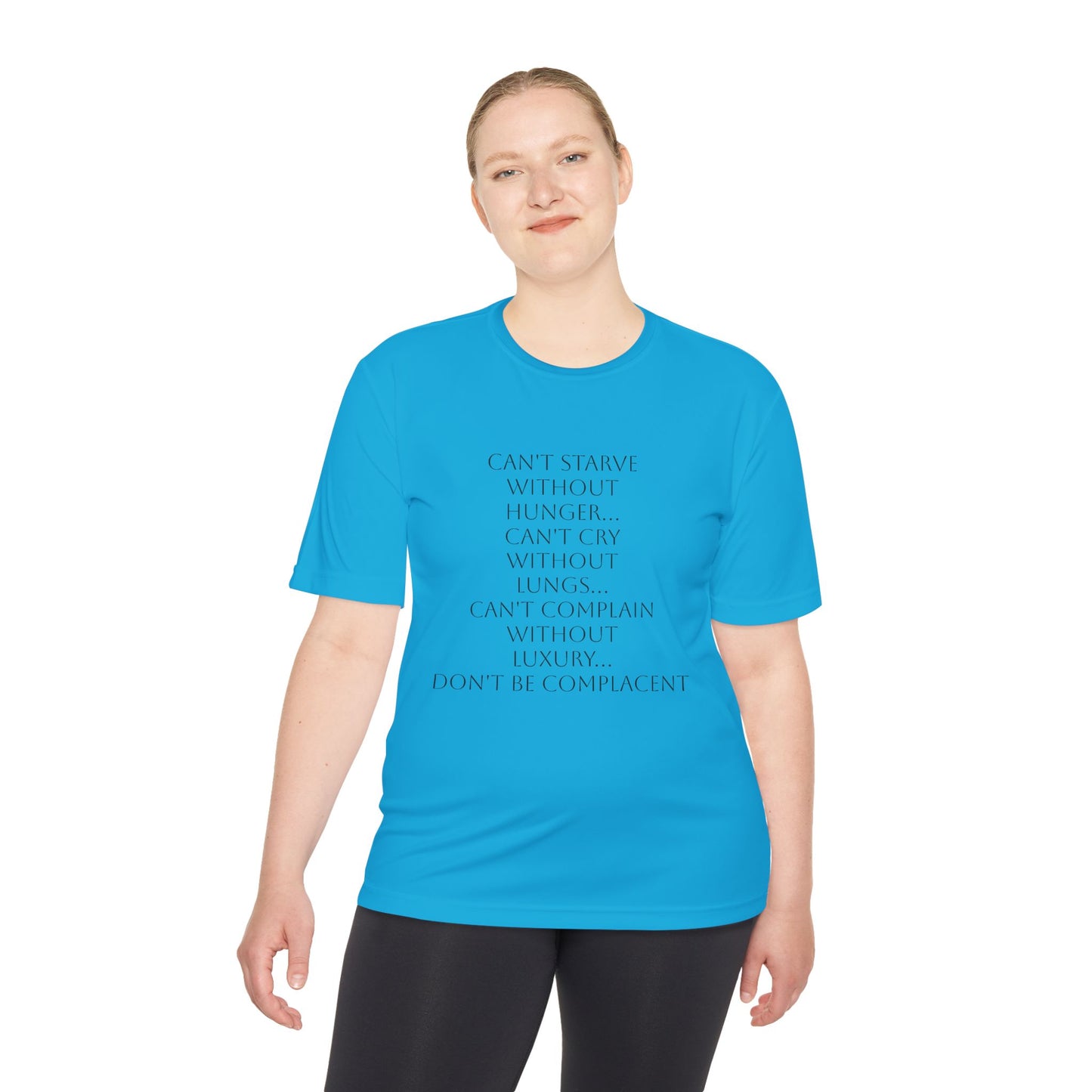 Camiseta unisex absorbente de humedad HLE - Camiseta con cita inspiradora