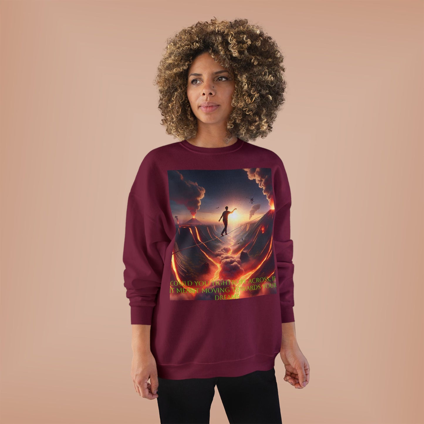 Hustle League's Empire Unisex EcoSmart Crewneck Sweatshirt - Motivational Vintage Style