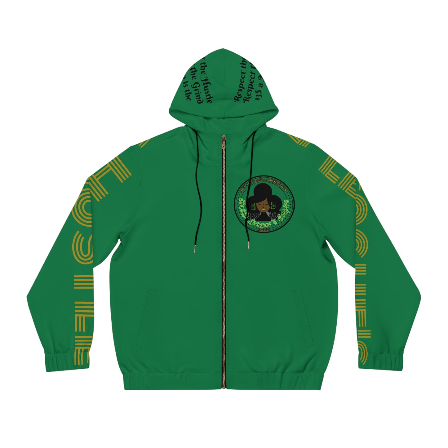 Green Full-Zip Hoodie for Men