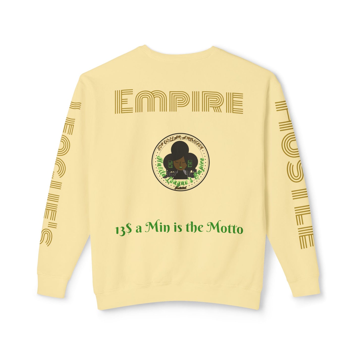 Sudadera unisex ligera con cuello redondo de HLE: de iniciar incendios a construir imperios