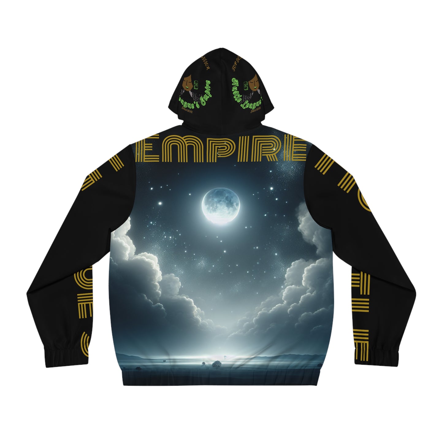 Black HLE Full-Zip Hoodie for Men - Perfect for Gamers and Card Players