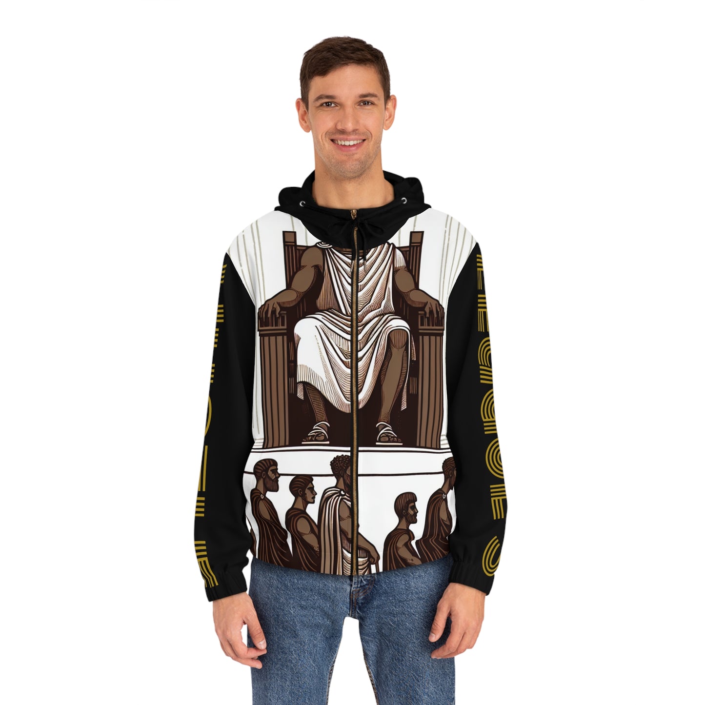 Men's HLE Full-Zip Hoodie - Regal Empire Design with Inspirational Quotes