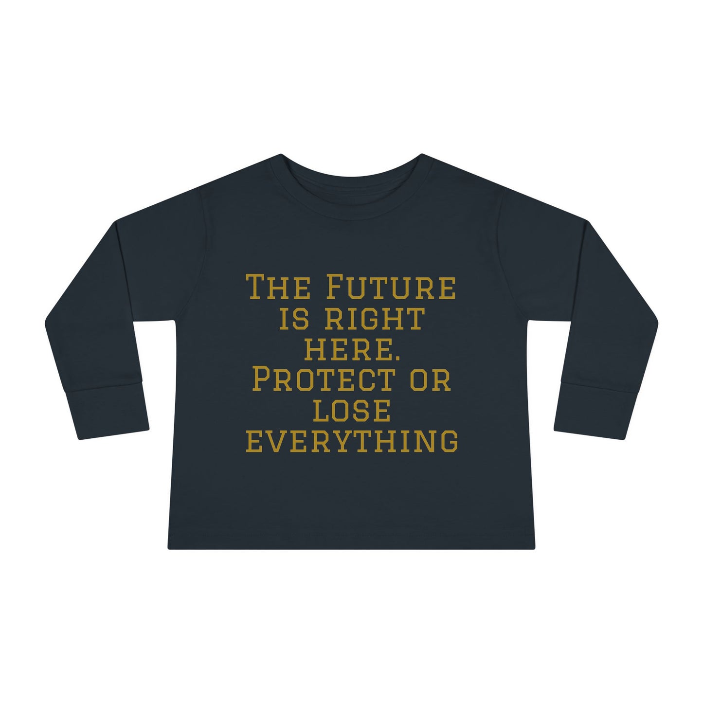 Camiseta de manga larga para niños pequeños: "El futuro está aquí" y "El imperio de la Hustle League"