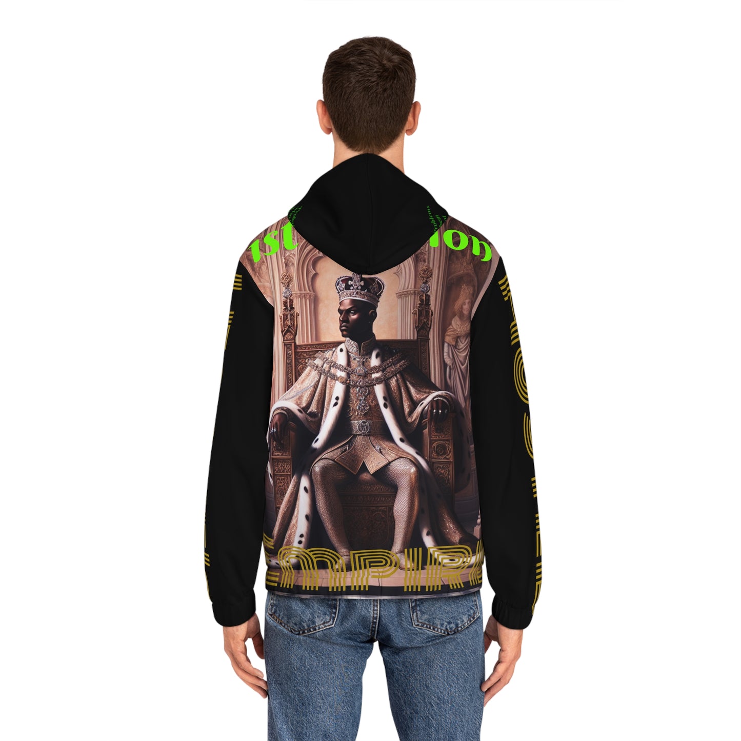 Men's HLE Full-Zip Hoodie - Regal Empire Design with Inspirational Quotes