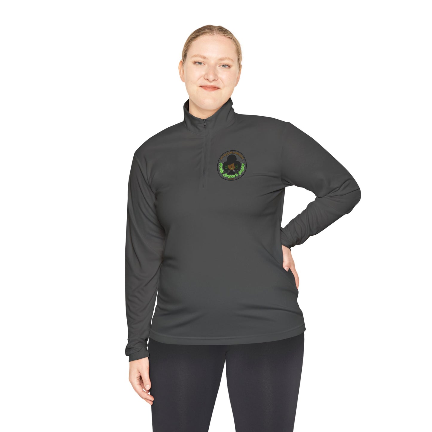 Unisex Quarter-Zip Pullover - Hustle Empire with Motivational Quotes