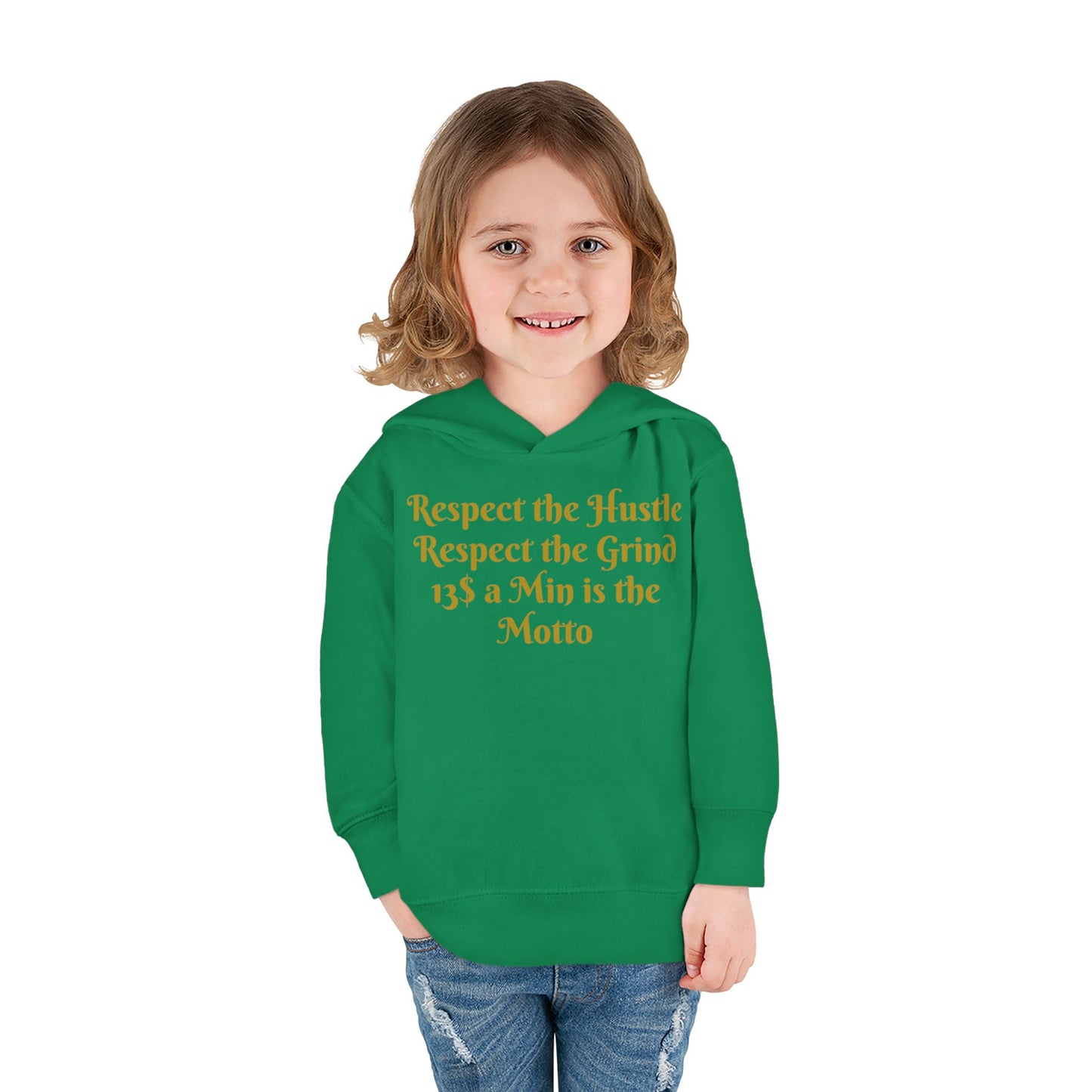 HLE Toddler Fleece Hoodie - "Respect the Hustle" Inspirational Design