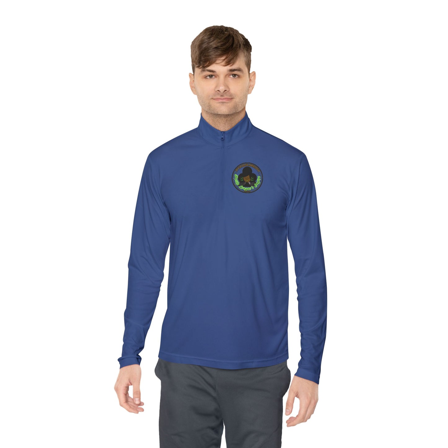Unisex Quarter-Zip Pullover - Hustle Empire with Motivational Quotes
