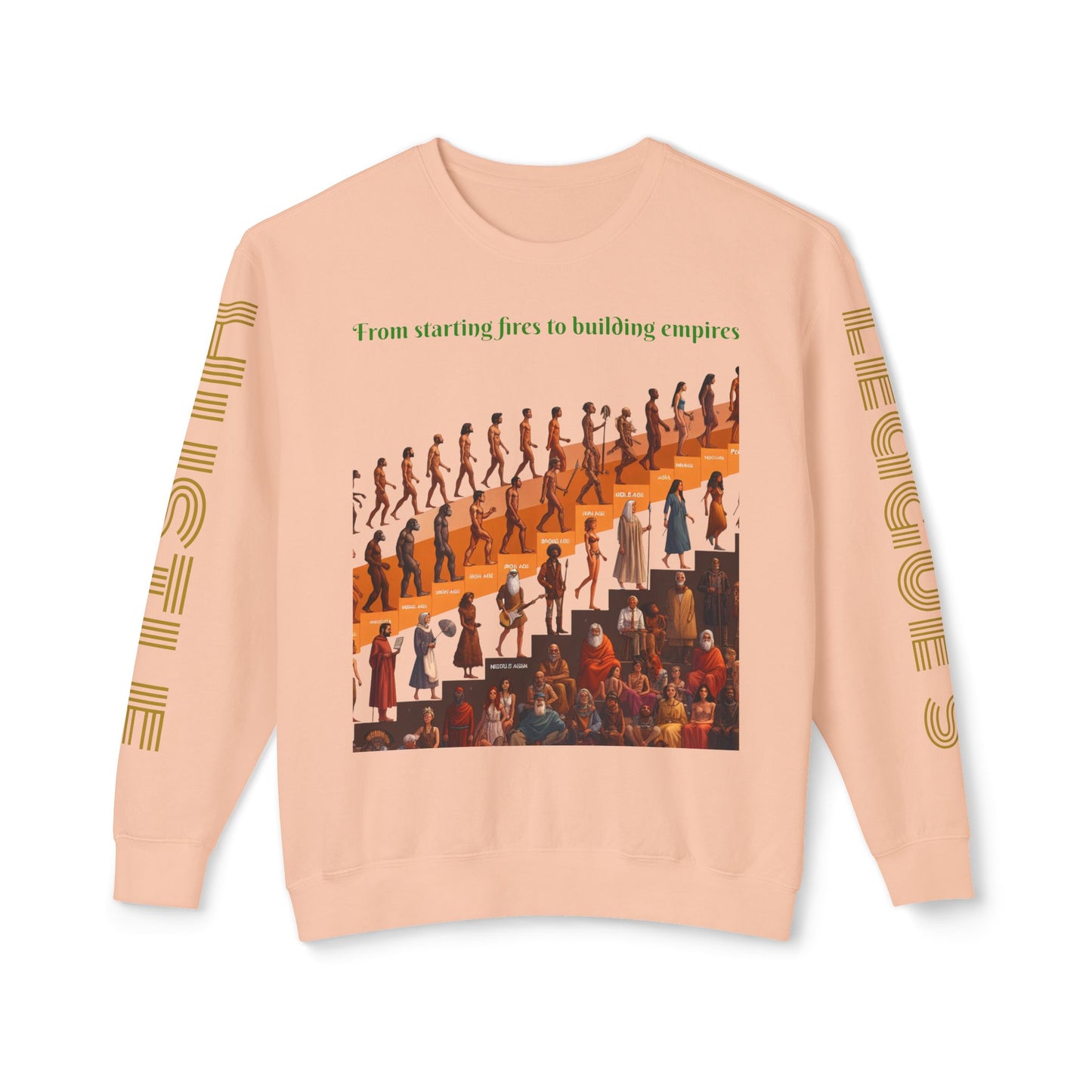 Sudadera unisex ligera con cuello redondo de HLE: de iniciar incendios a construir imperios