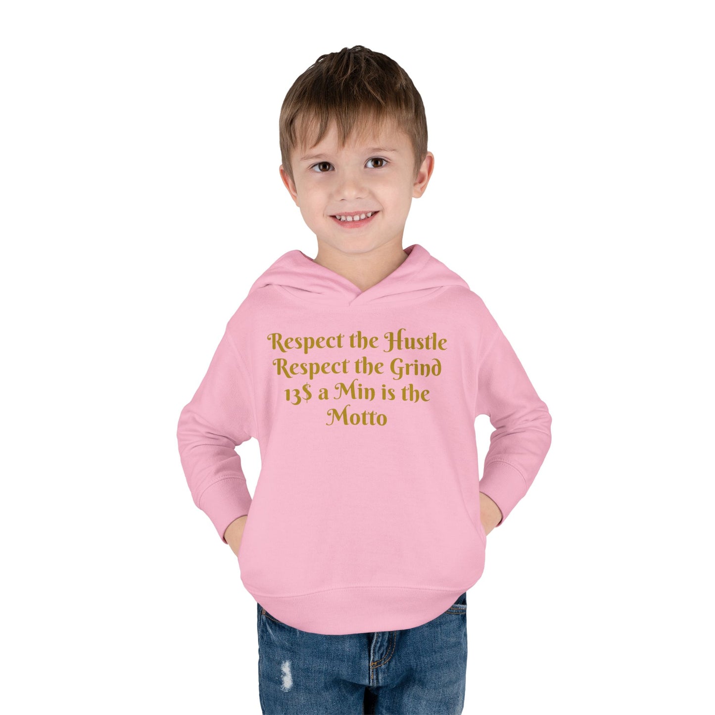 HLE Toddler Fleece Hoodie - "Respect the Hustle" Inspirational Design
