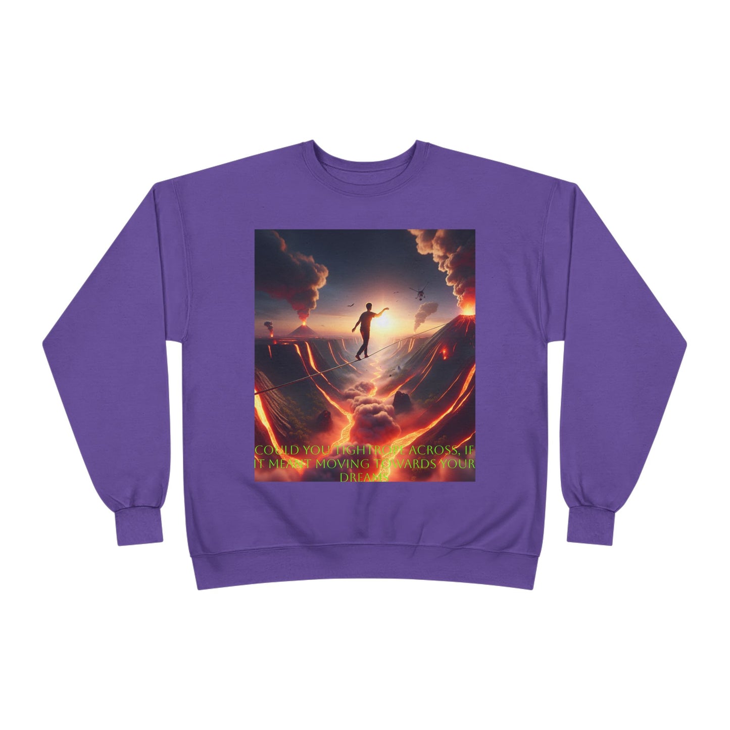 Hustle League's Empire Unisex EcoSmart Crewneck Sweatshirt - Motivational Vintage Style