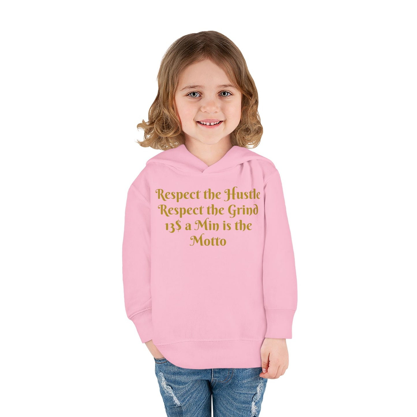 HLE Toddler Fleece Hoodie - "Respect the Hustle" Inspirational Design