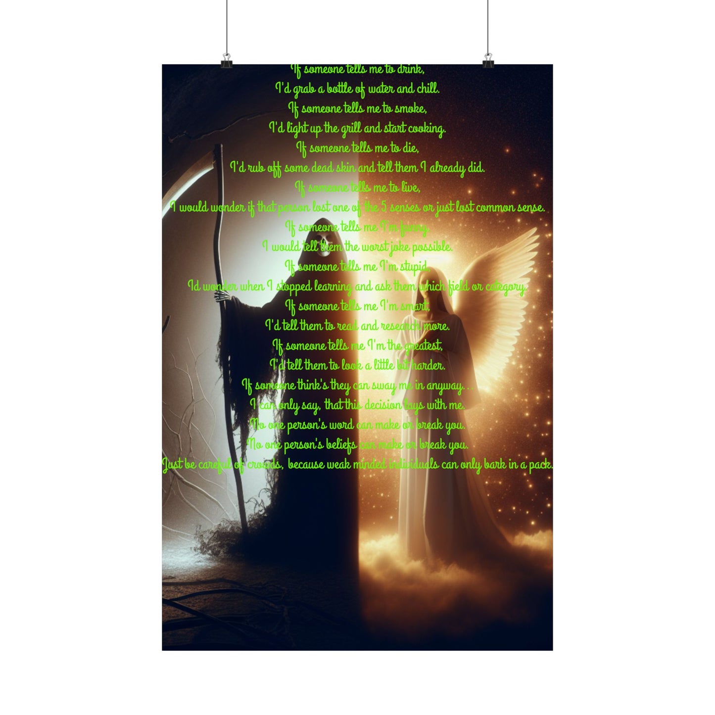 Inspiring Matte Vertical Poster | Motivational Wall Art for Home & Office