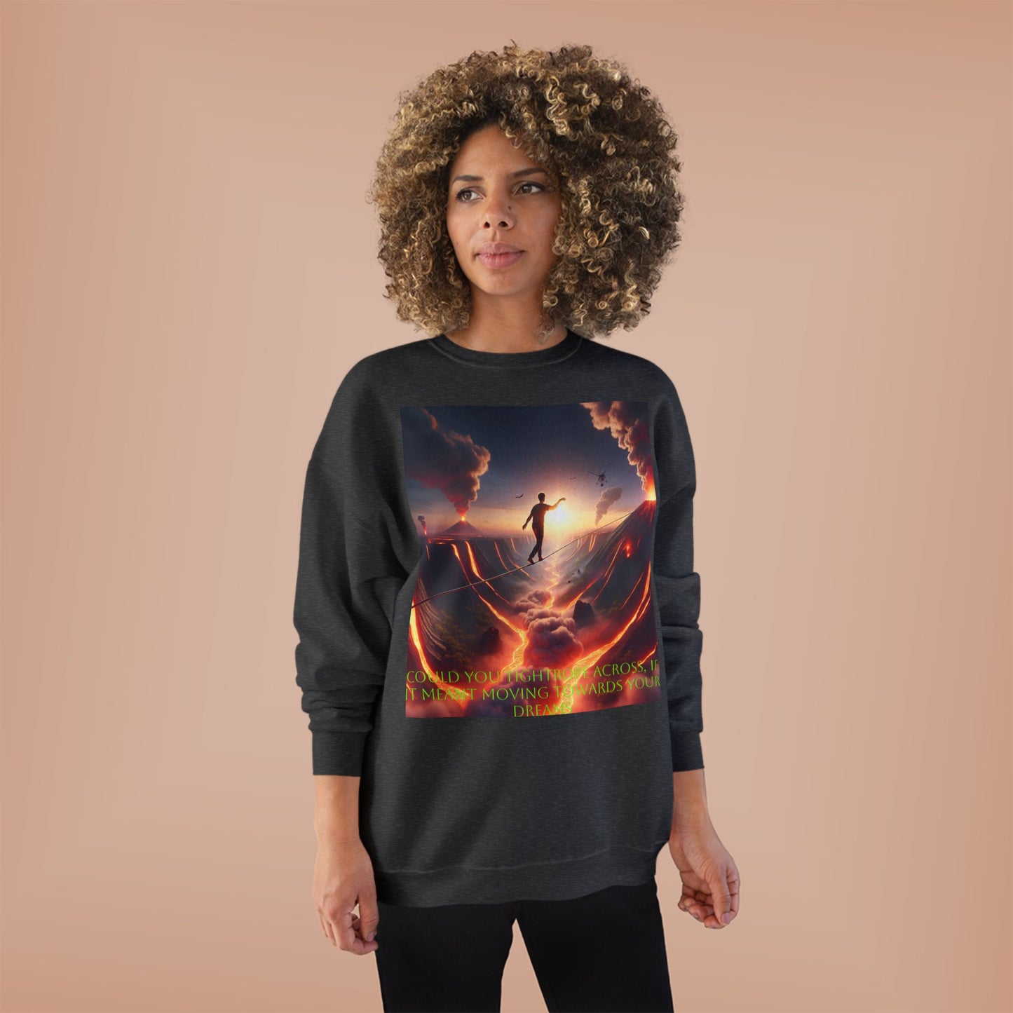 Hustle League's Empire Unisex EcoSmart Crewneck Sweatshirt - Motivational Vintage Style