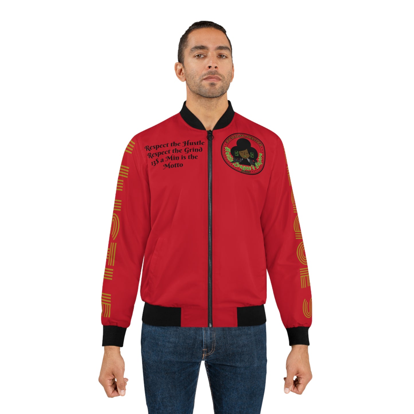 Red HLE Bomber Jacket - Cafe Design