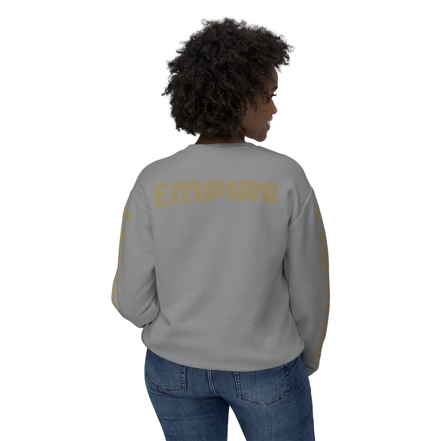 Unisex Lightweight Crewneck Sweatshirt - 'Empire Hustle' Urban Art Design