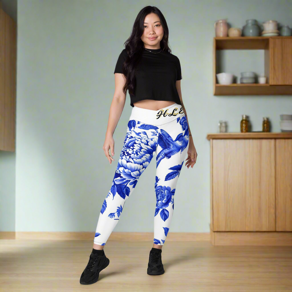 Leggings cruzados con bolsillos HLE