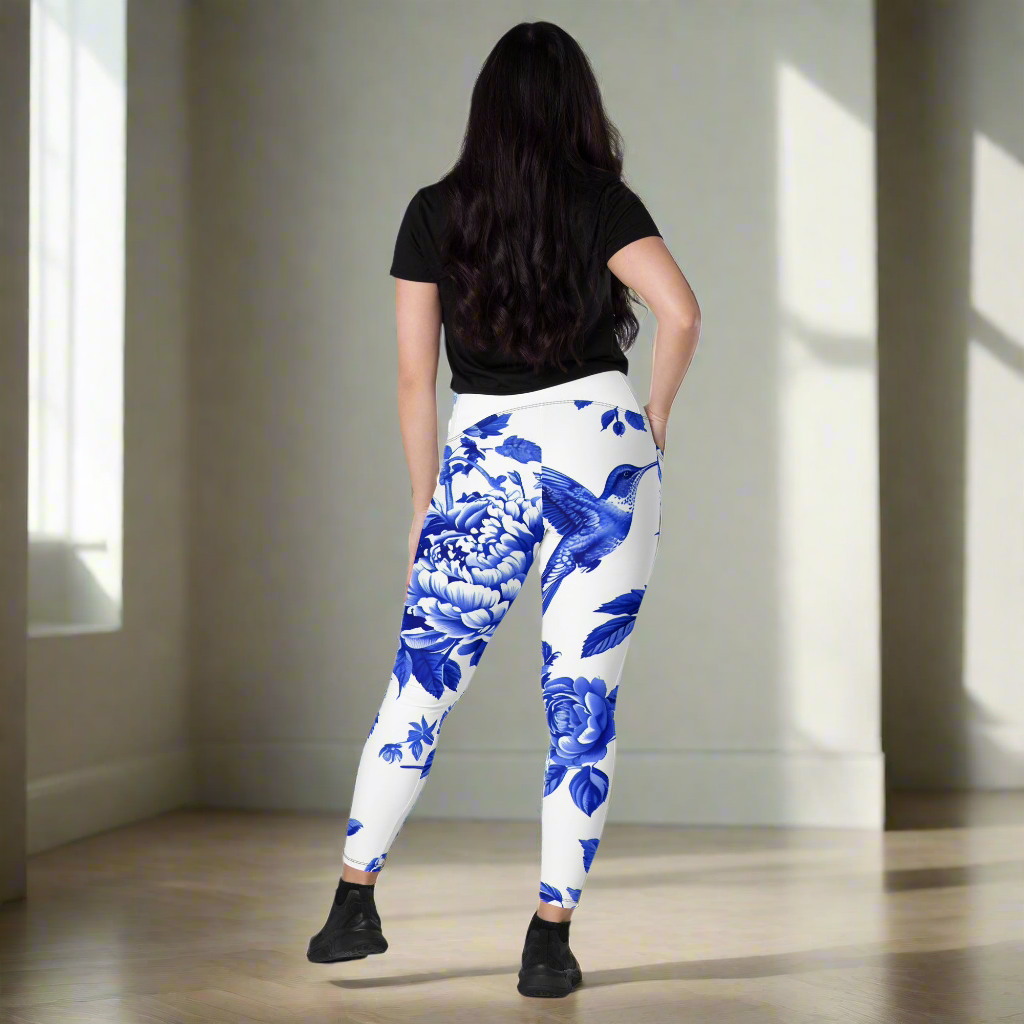 Leggings cruzados con bolsillos HLE
