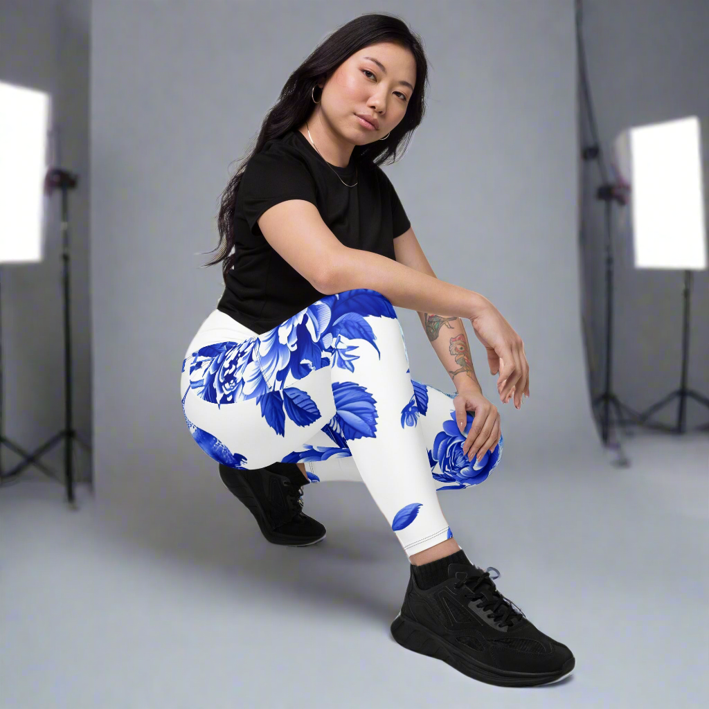 Leggings cruzados con bolsillos HLE