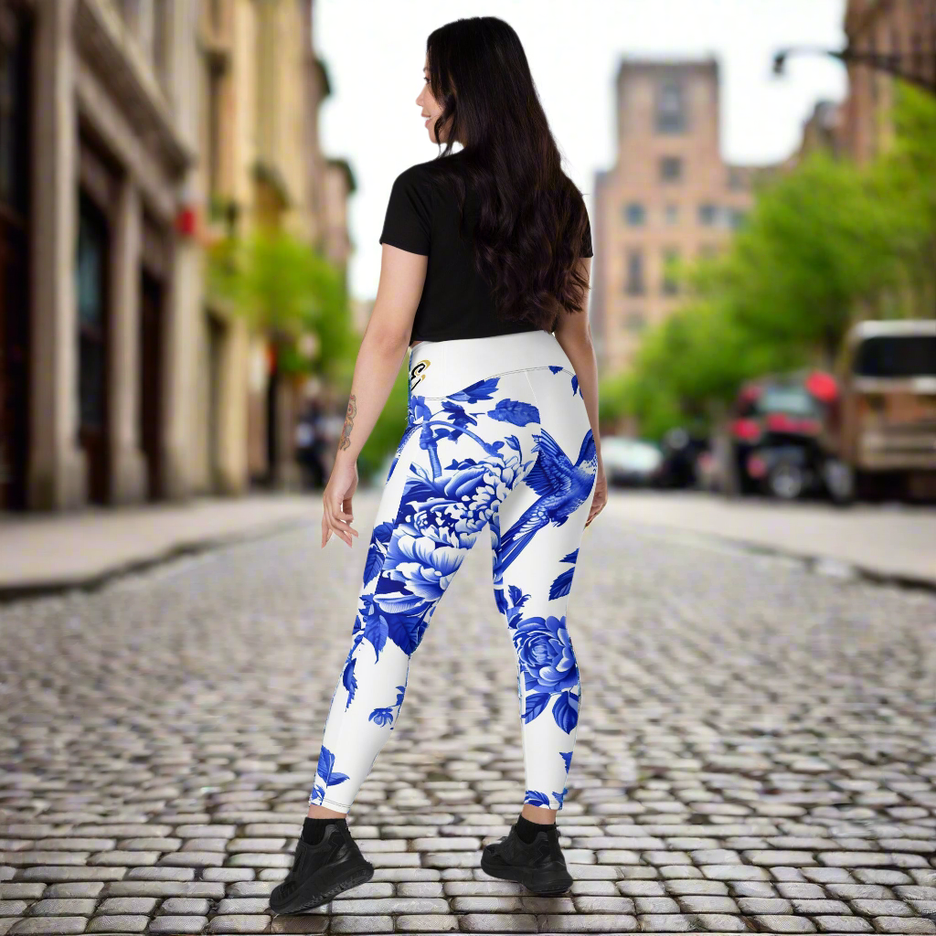 Leggings cruzados con bolsillos HLE