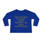 Camiseta de manga larga para niños pequeños: "El futuro está aquí" y "El imperio de la Hustle League"