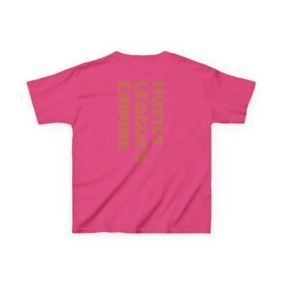 Pink HLE Girl Kids Heavy Cotton Tee
