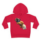 Cute Bear Toddler Hoodie - Cozy Fleece Pullover with 'Hustle' Design