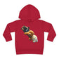 Cute Bear Toddler Hoodie - Cozy Fleece Pullover with 'Hustle' Design